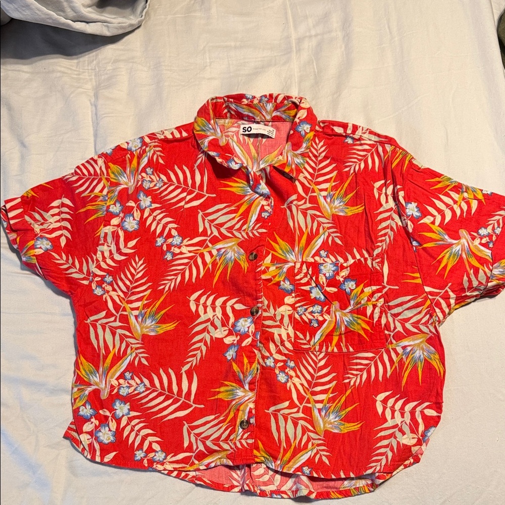 Butter Red Floral Shirt